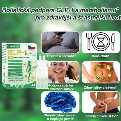 BuildLeaf® GLP-1 6-v-1 Health Solution Perorální tekutina (🧬Pouze jednou denně, viditelné změny za 7 dní) ✅ Pro obezitu, kardiovaskulární onemocnění, cukrovku, spánkovou apnoe, zdraví střev, problémy s klouby a další