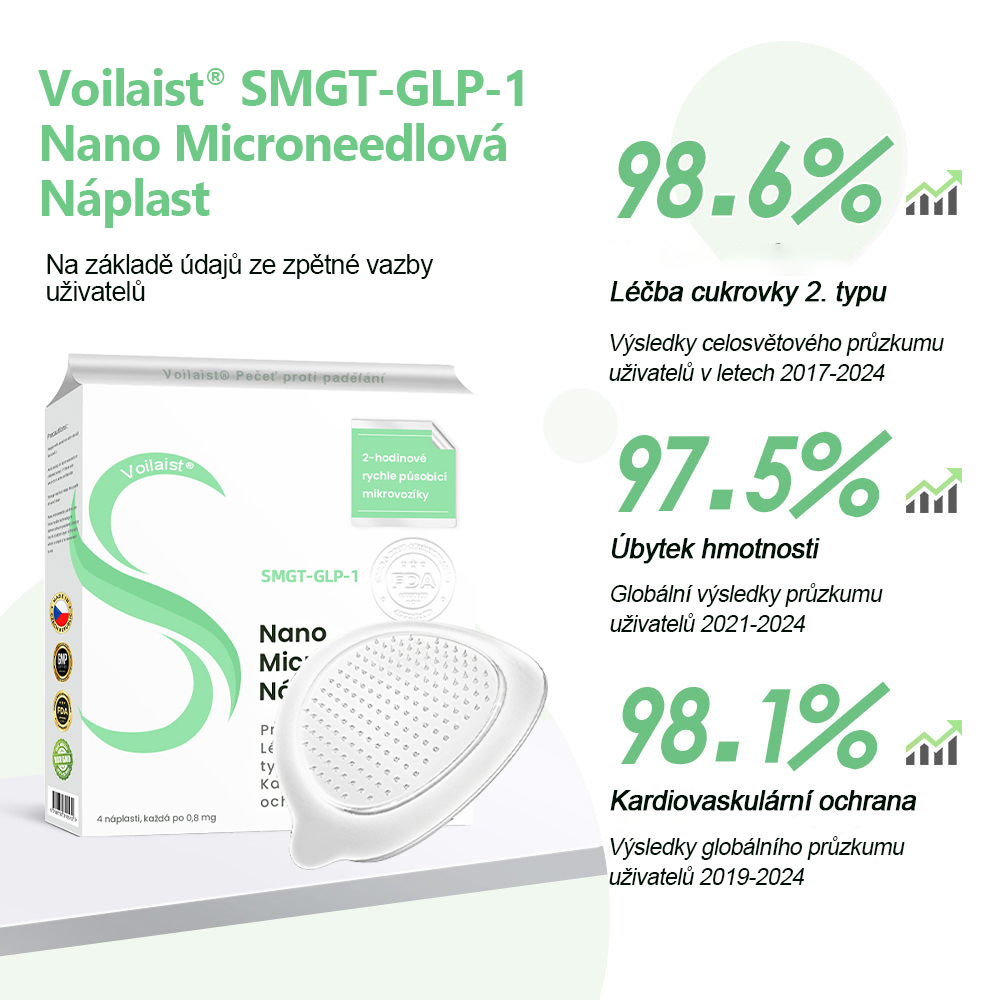 CZ🥑🥑Voilaist® SMGT-GLP-1 Nano Microneedlová Náplast ⏰ (Bezbolestná, dlouhotrvající, zaměřená na řešení cukrovky, obezity a kardiovaskulárních onemocnění)