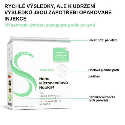 CZ🥑🥑Voilaist® SMGT-GLP-1 Nano Microneedlová Náplast ⏰ (Bezbolestná, dlouhotrvající, zaměřená na řešení cukrovky, obezity a kardiovaskulárních onemocnění)