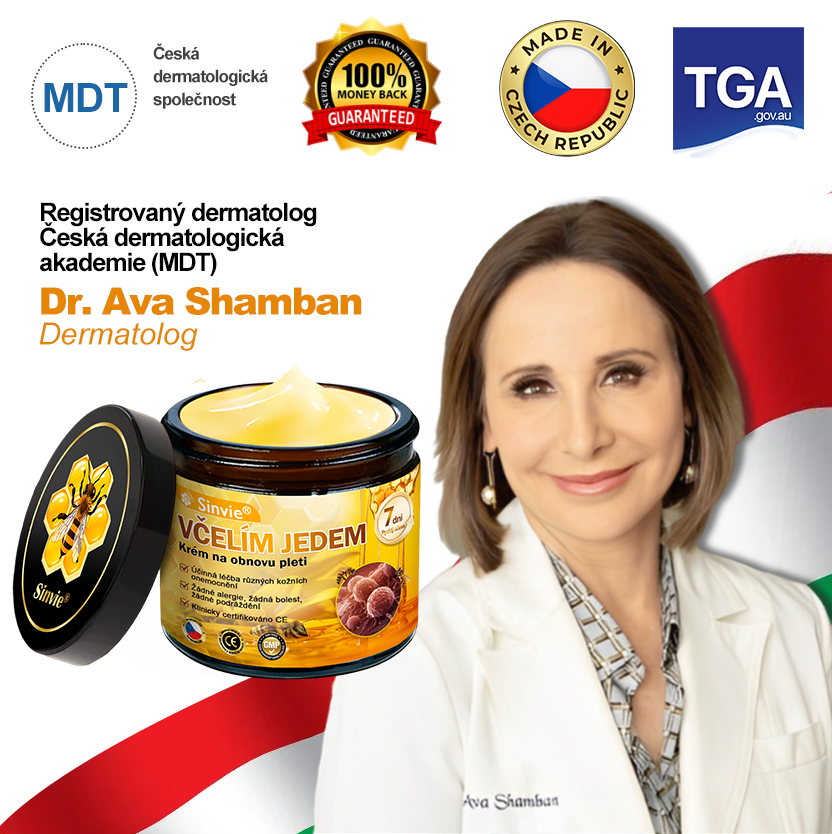 🐝 Sinvie® Krém na obnovu pleti s včelím jedem 👨‍⚕ Doporučeno dermatology ✅CE schváleno - 50ml